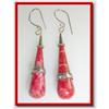 Image 1 : Red Jasper Dangle Sterling Silver Earrings #1908010