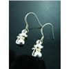 Image 1 : Cat Lovers Dangle Sterling Silver Earrings #1908089
