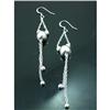 Image 1 : Bead & Chain Dangle Sterling Silver Earrlings #1908098