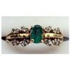 Image 1 : 14K 1/2 cts Emerald and diamond ring (size 6 #1908367