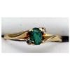 Image 1 : 10K emerald ring with 2 diamond chips ( size 4 #1908368