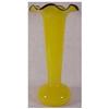 Image 1 : Czechoslovakian solid yellow vase with applied #1908371