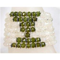 Bracelet of Faceted Green Tourmaline  #1908786