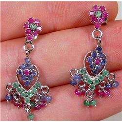 Gemstone  Indian Princess Sterling Earrings #1908788