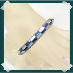 OUTSTANDING  Richly Crafted Inlay MOP~Lapis #1908794