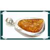 Image 1 : Magnificent HONEY Baltic Amber Sterling #1908796