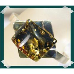 CHIC Modern Baltic Amber STERLING  Cuff #1908906