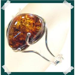 Glamorous Rich Cognac  Baltic Amber Sterling #1908909