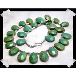 Faceted Briolette Turquoise STERLING #1908914