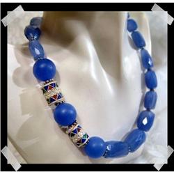 ROYAL Blue Chalcedony Necklace~122 GRAMS of #1908919