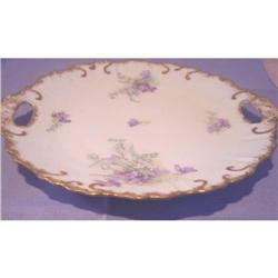 Imperial Limoges Charger - Handpainted Violets #1909003