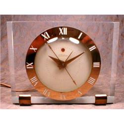 Art DECO Lucite TELECHROM Electric ALARM Clock #1909126