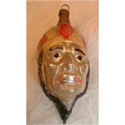 INDIAN Head CHRISTMAS Ornament ANTIQUE -Figural#1909143