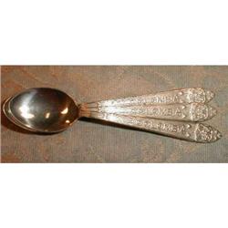 Columbian SILVER Demistasse Spoons SET of 3 #1909147