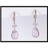 Image 1 : 14K Pink Gold Pink Turmaline Earrings #1909281