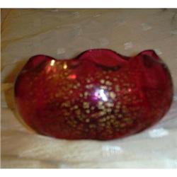 Magnificent Art Glass Cranberry Dish... #1909381