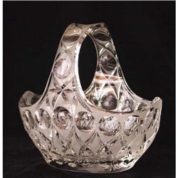 Bohemian Hand-Cut Crystal Basket #1909413