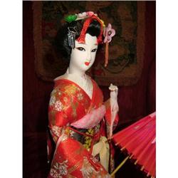 Vintage Silk Japanese Nishi Doll Maiko Dancer #1909462