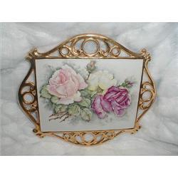 LIMOGES HAND PAINTED TRIVET - ARTIST SIGNED #1909555