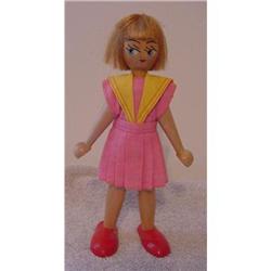 Doll Wood Made in Poland Sticker Girl in Pink #1909772