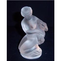 LALIQUE DIANA THE HUNTRESS NUDE FIGURINE W/ #1909874
