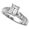 Image 1 : 3.01 carat diamond ring EMERALD CUT baguettes#1910528