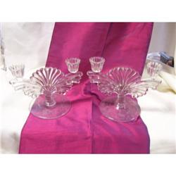 Early American Glass Candle Holders #1910750