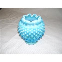 FENTON BLUE HOBNAIL ROSE BOWL #1910763