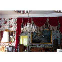 VINTAGE CHROME &Crystal Chandelier  #1920107