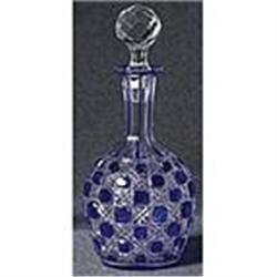 Cut Glass Blue Elegant Bottle ~ Decanter #1920123