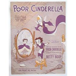 rare 1934 Betty Boop Poor Cinderella Sheet #1920125