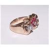 Image 1 : 14kt Pink Rose Gold Ruby Diamond Ring #1920599