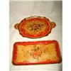 Image 1 : Papier Mache Trays Pair Vibrant Eary 20th C #1935390