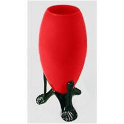 Red & Black Tango Glass Rocket Vase #1935779