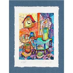 "Old Samovar and Cuckoo Clock" cubism's litho #1940735