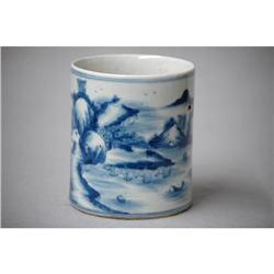 Chinese  Blue  and  White  Porcelain  Pen  #1940764