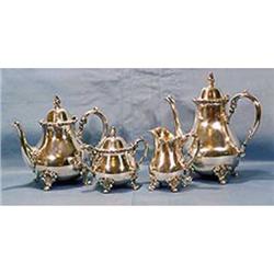 Silverplated coffee and tea 5 piece set . #1940786