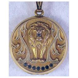 Art Nouveau Majestic lion locket  #1940881