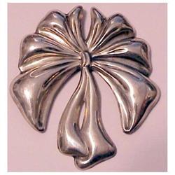 Mexican sterling bow pin (4" x 3.5") #1940893