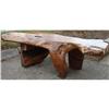 Image 1 : PRIMITIVE TEAK ROOT RUSTIC GEMBOL BENCH TABLE #1941419