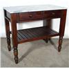 Image 1 : LOVELY MARBLE TOP 2 DR KITCHEN FURNITURE ISLAND#1941431