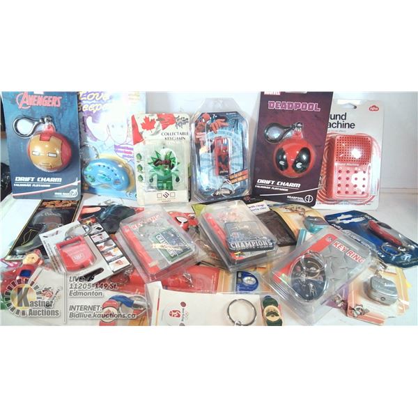SEALED/UNUSED 20 PLUS KEY CHAINS