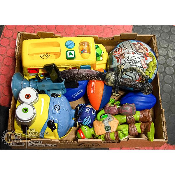 BOX OF ASSORTED TOYS