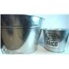 Image 1 : LARGE STAINLESS STEEL TUB,SMALLER FRICO PAIL