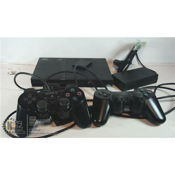 PS2 SLIM WITH CORDS & CONTROLLERS