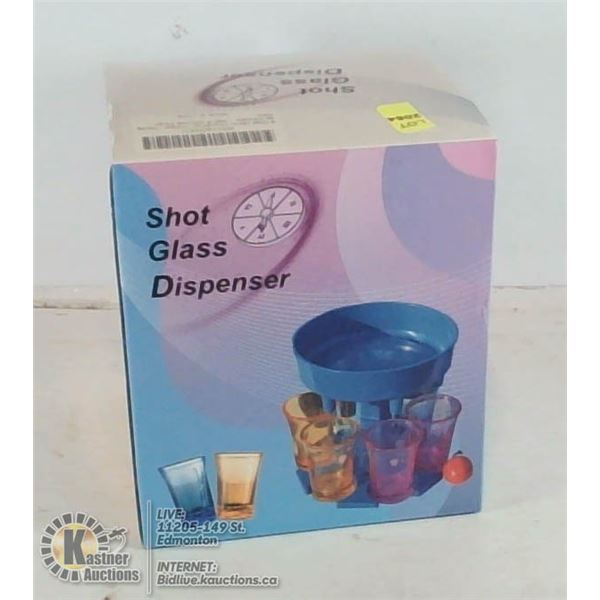 6 AT A TIME SHOT GLASS DISPENSER.