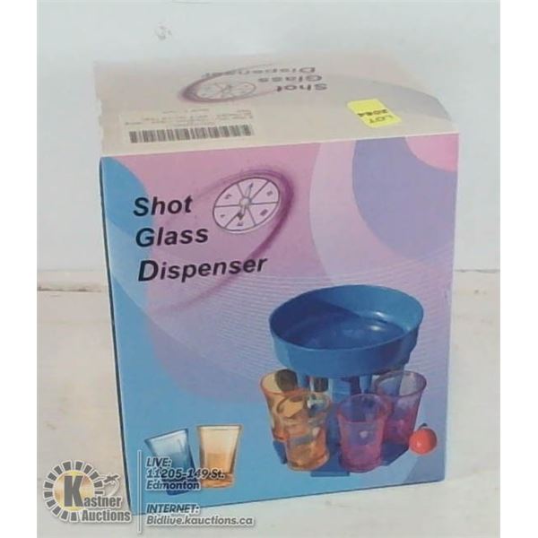 6 AT A TIME SHOT GLASS DISPENSER.