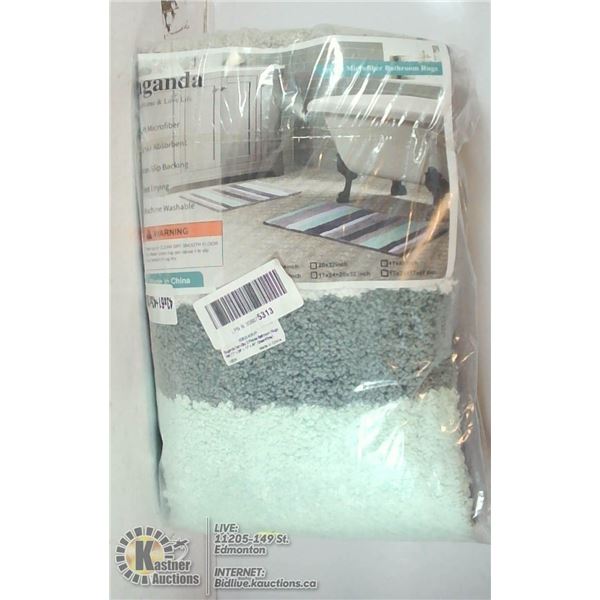 BUGANDA NON SLIP 2 PC BATHROOM RUG SET.