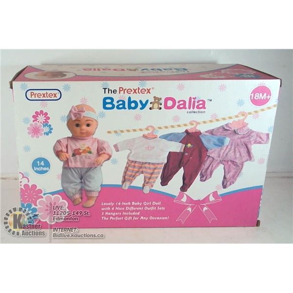 THE PREXTEX BABY DALIA COLLECTION COMES W/ 1 DOLL
