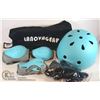 Image 1 : LANOVA GEAR TURQUOISE HELMET WRIST & ELBOW GUARDS